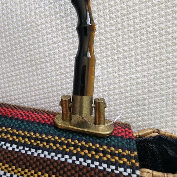 Boho straw summer beach bag - Picture 2 of 12